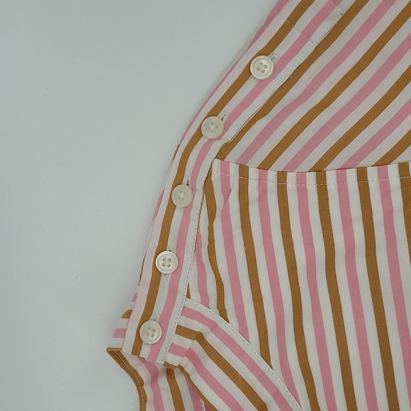 NWT J. Crew Striped Cotton Blouse Women's Size 2 - Picture 6 of 12